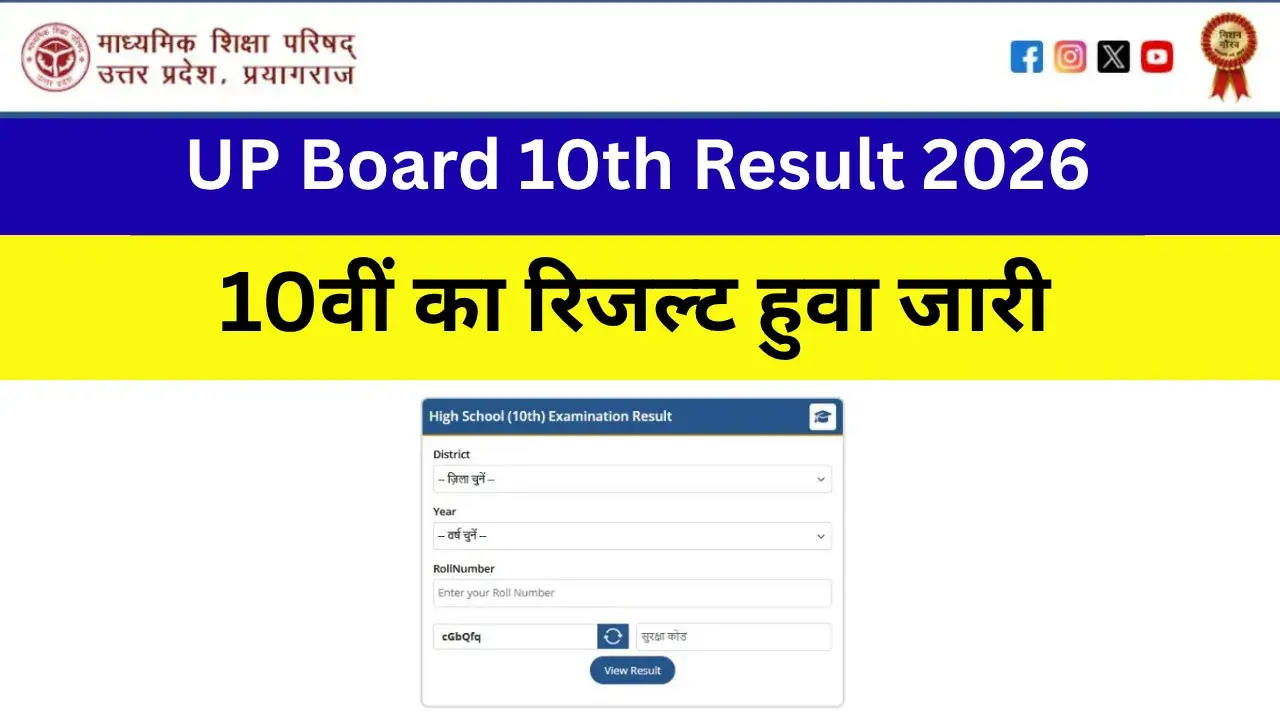 UP Board 10th Result 2026