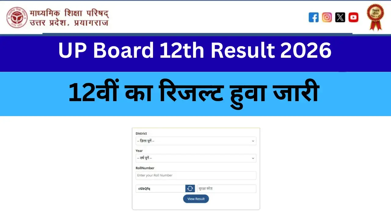 UP Board 12th Result 2026